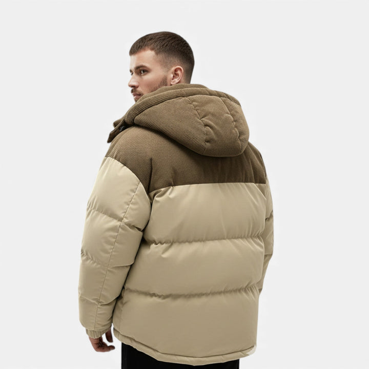 Charles Maison | Men’s Fleece-Lined Winter Jacket with Removable Hood