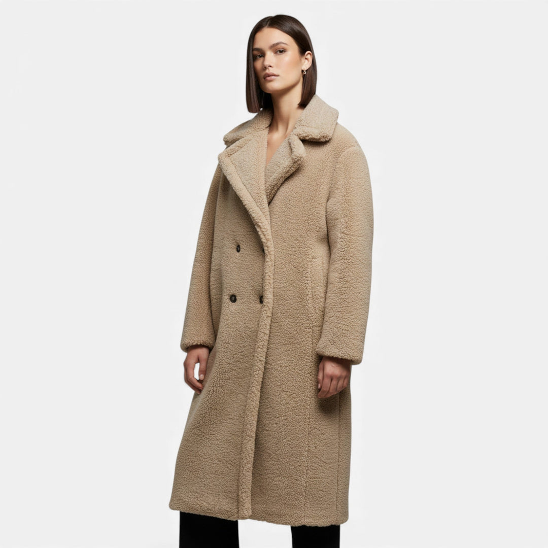 Charles Maison | Women’s Long Double-Breasted Teddy Coat