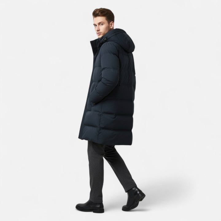 Charles Maison | Men’s Premium Winter Down Parka – Hooded Insulated Elegance