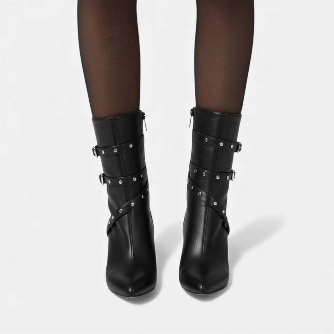 Charles Maison | Women’s Leather Ankle Boots – Winter Luxe Pointed Toe