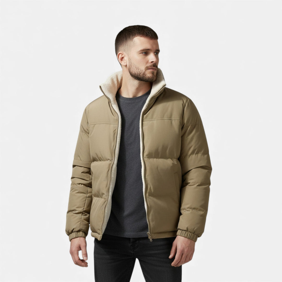 Charles Maison | Men’s Plush-Lined Minimal Winter Puffer Jacket