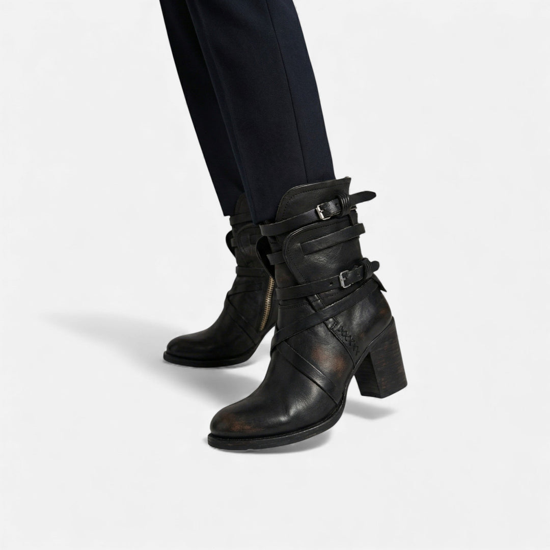 Charles Maison | Women’s Leather High-Knee Boots – Winter Heritage Elegance