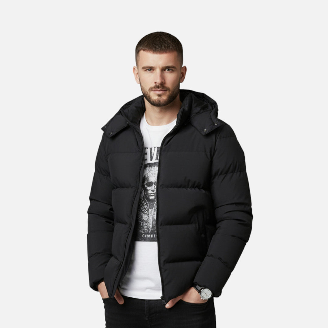 Charles Maison | Men’s Hooded Puffer Jacket – Timeless Cold Weather Layer