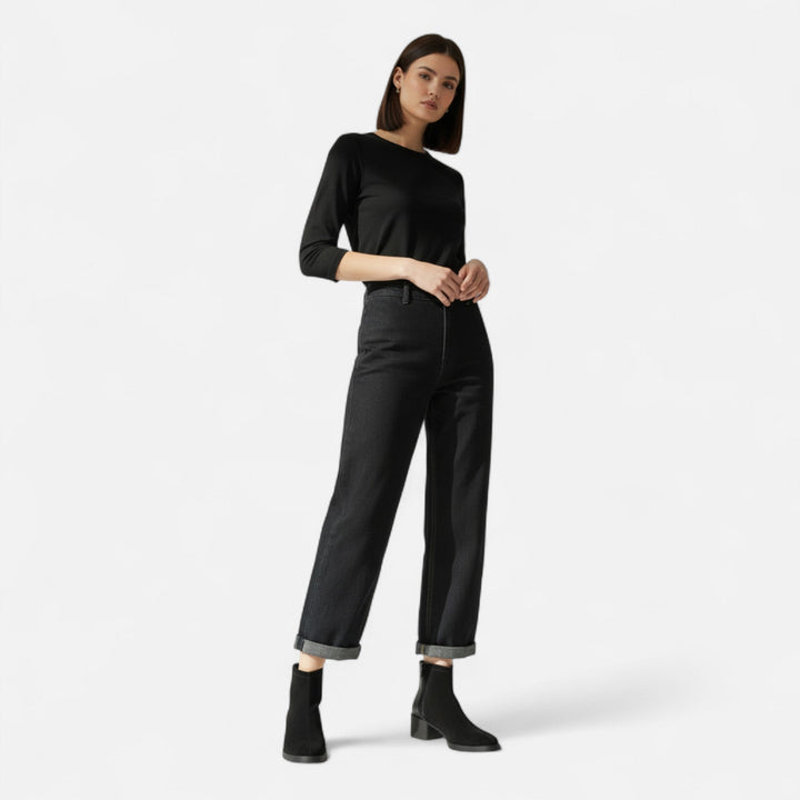 Charles Maison | Women’s Suede Ankle Boots – Square Toe Mid-Heel