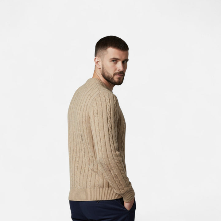 Charles Maison | Men’s Cotton Blend Sweater – Timeless Round Neck Style