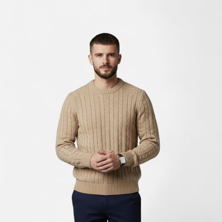 Charles Maison | Men’s Cotton Blend Sweater – Timeless Round Neck Style