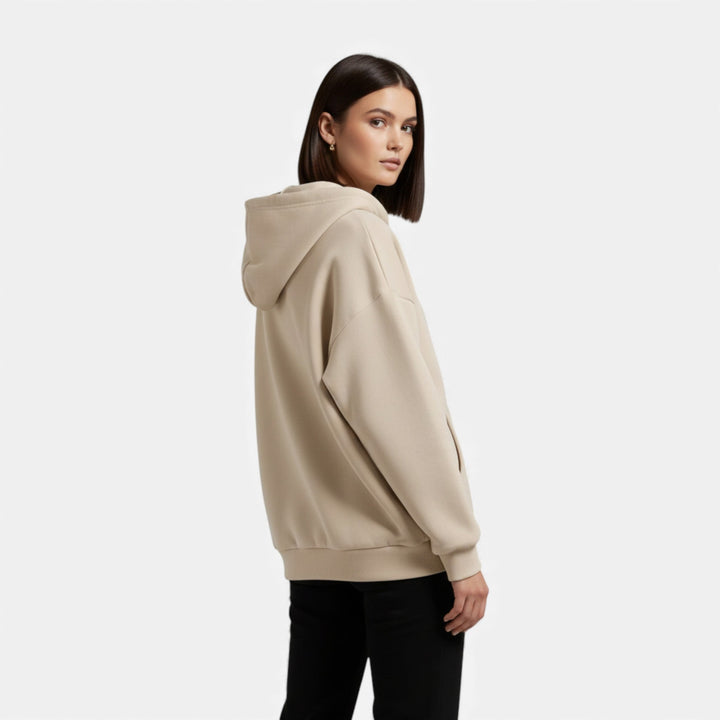 Charles Maison | Women’s Zip-Up Knit Hoodie for Autumn/Winter
