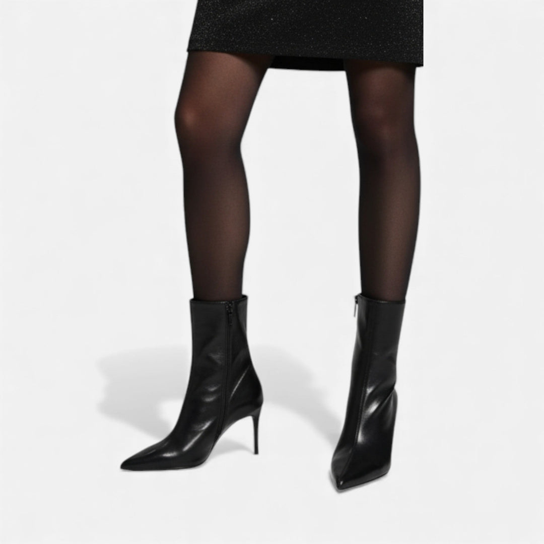 Charles Maison | Women’s Pointed-Toe Heeled Boots – Retro Luxe Flair