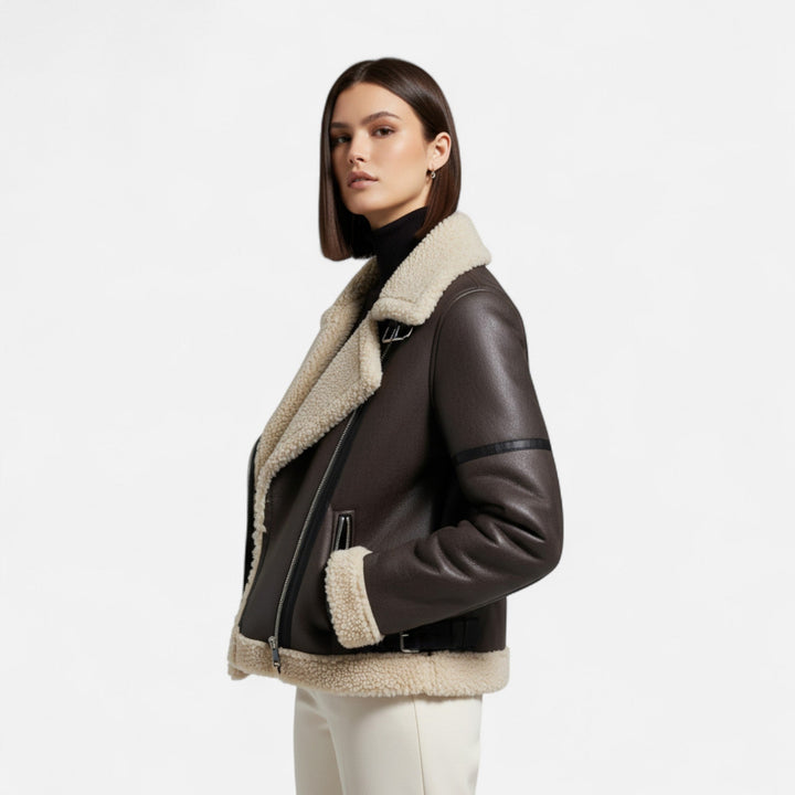Charles Maison | Women’s Autumn Belted Leather Jacket