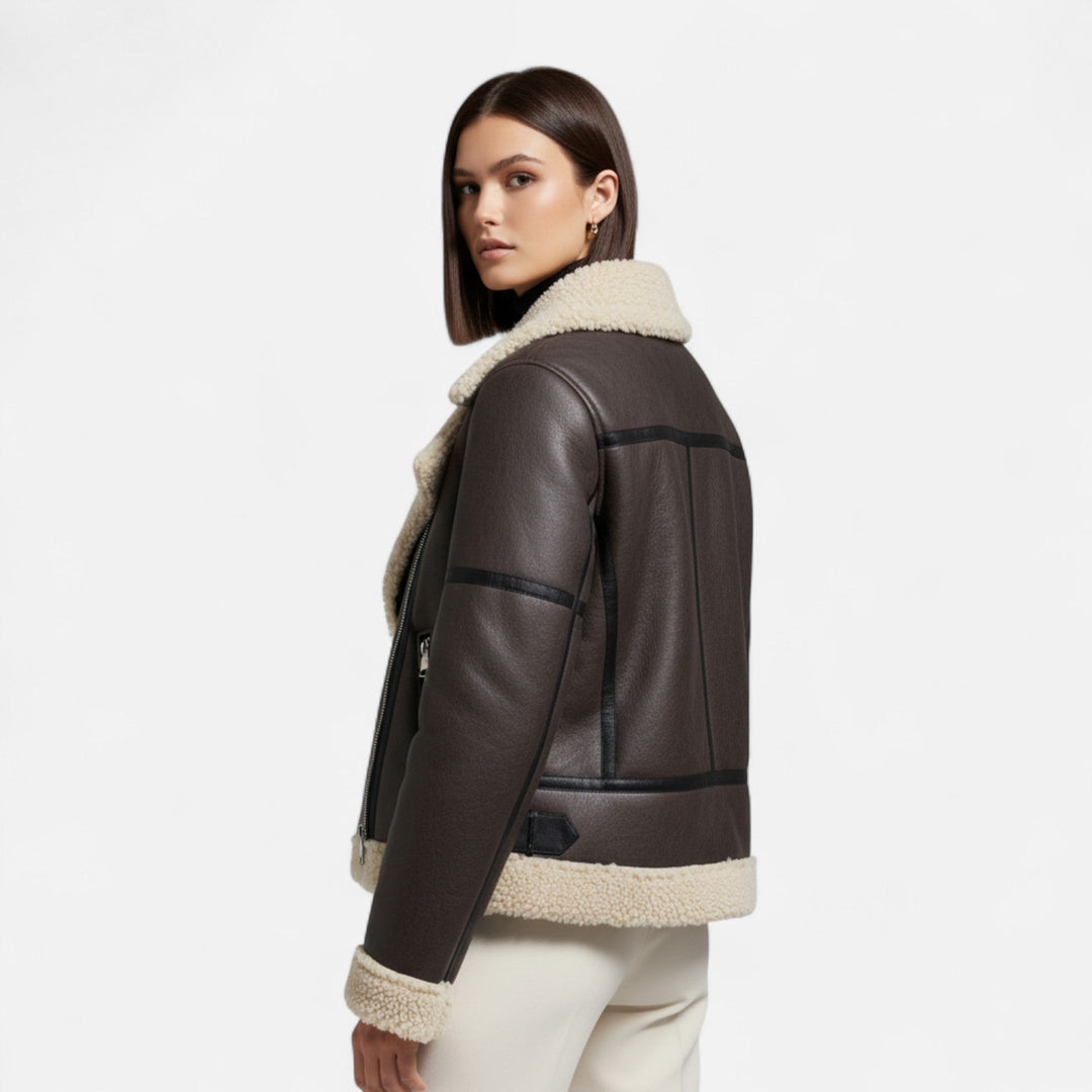 Charles Maison | Women’s Autumn Belted Leather Jacket
