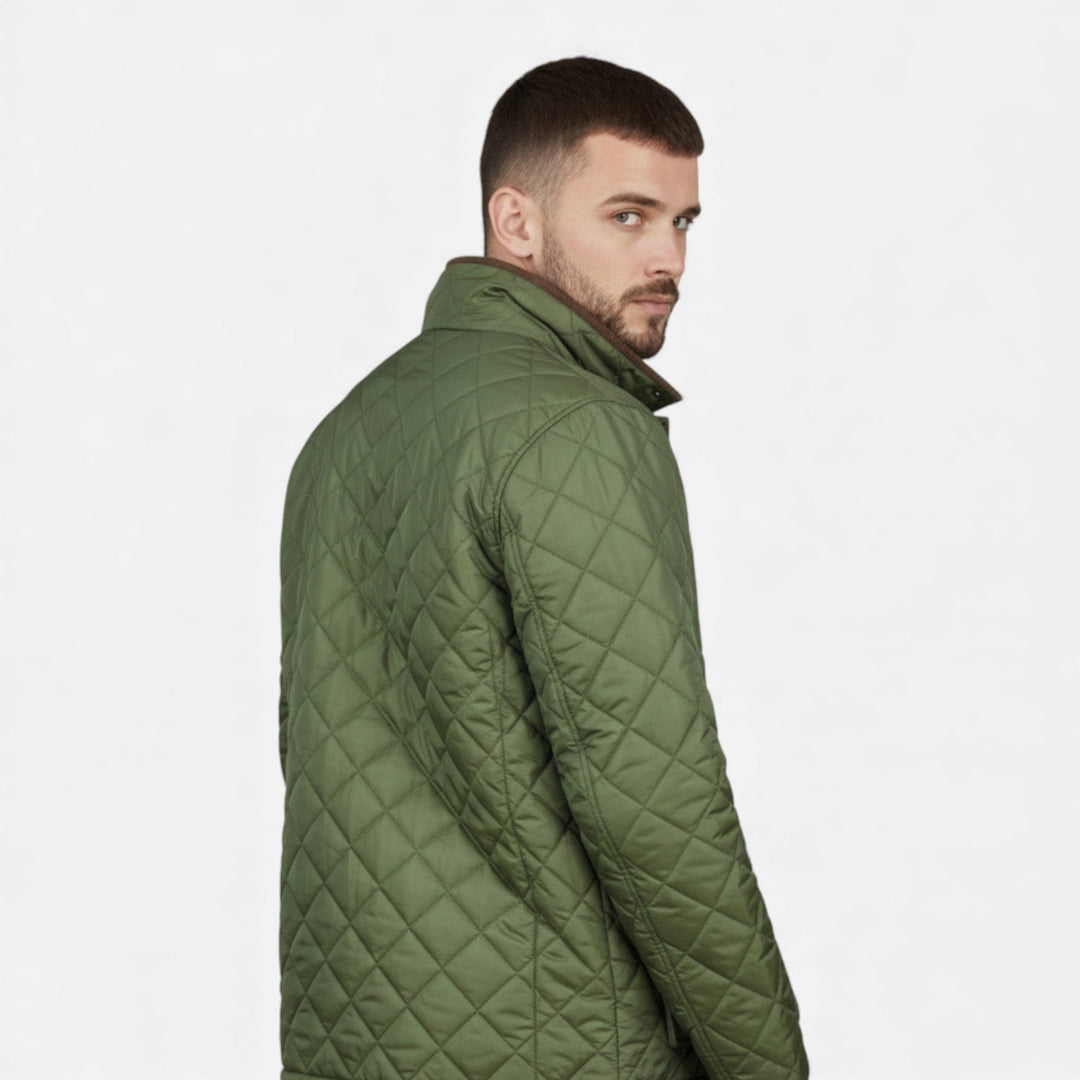 Charles Maison | Men’s Quilted Gold Fleece-Lined Jacket