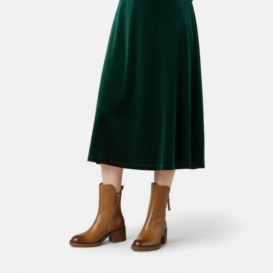 Charles Maison | Women’s Roman Leather Flat Heel Boots