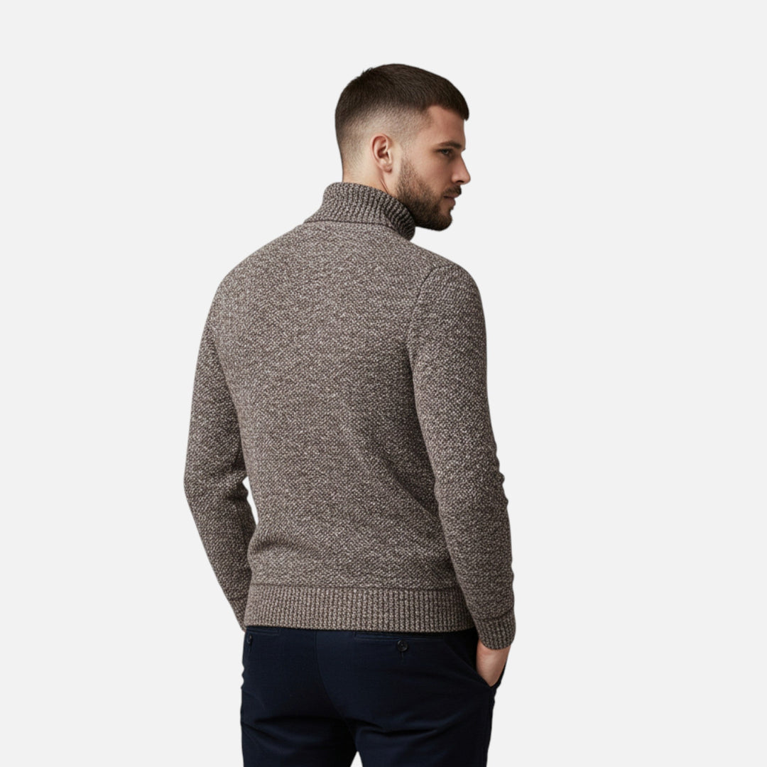 Charles Maison | Men’s Knitted Turtleneck Sweater – Thick Winter Warmth