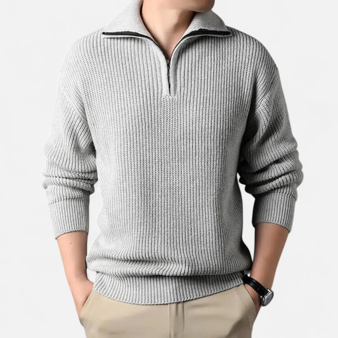 Charles Maison | Men’s Wool-Blend Half-Zip Sweater