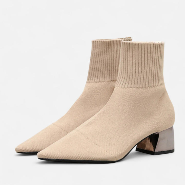 Charles Maison | Women’s Sock Boots – Sculpted Autumn Elegance