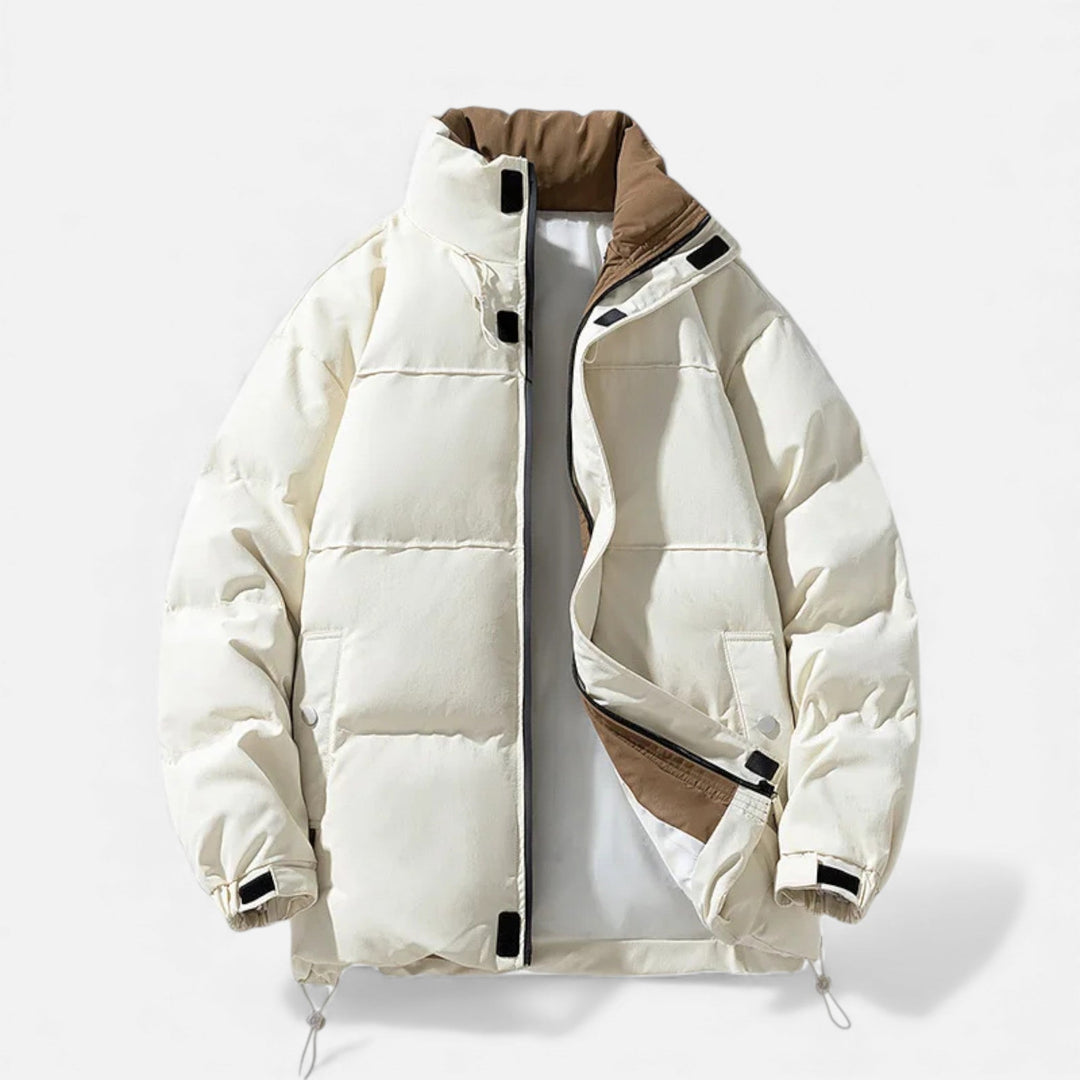 Charles Maison | Men’s Oversized Windproof Jacket with Stand Collar