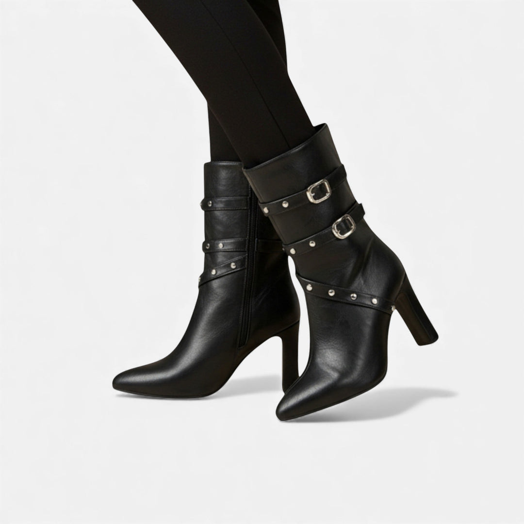 Charles Maison | Women’s Leather Ankle Boots – Winter Luxe Pointed Toe