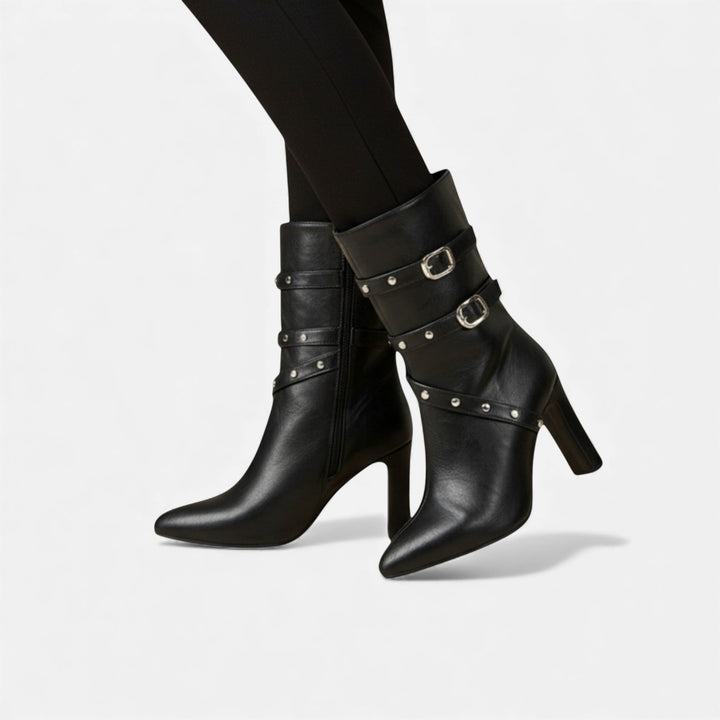 Charles Maison | Women’s Leather Ankle Boots – Winter Luxe Pointed Toe