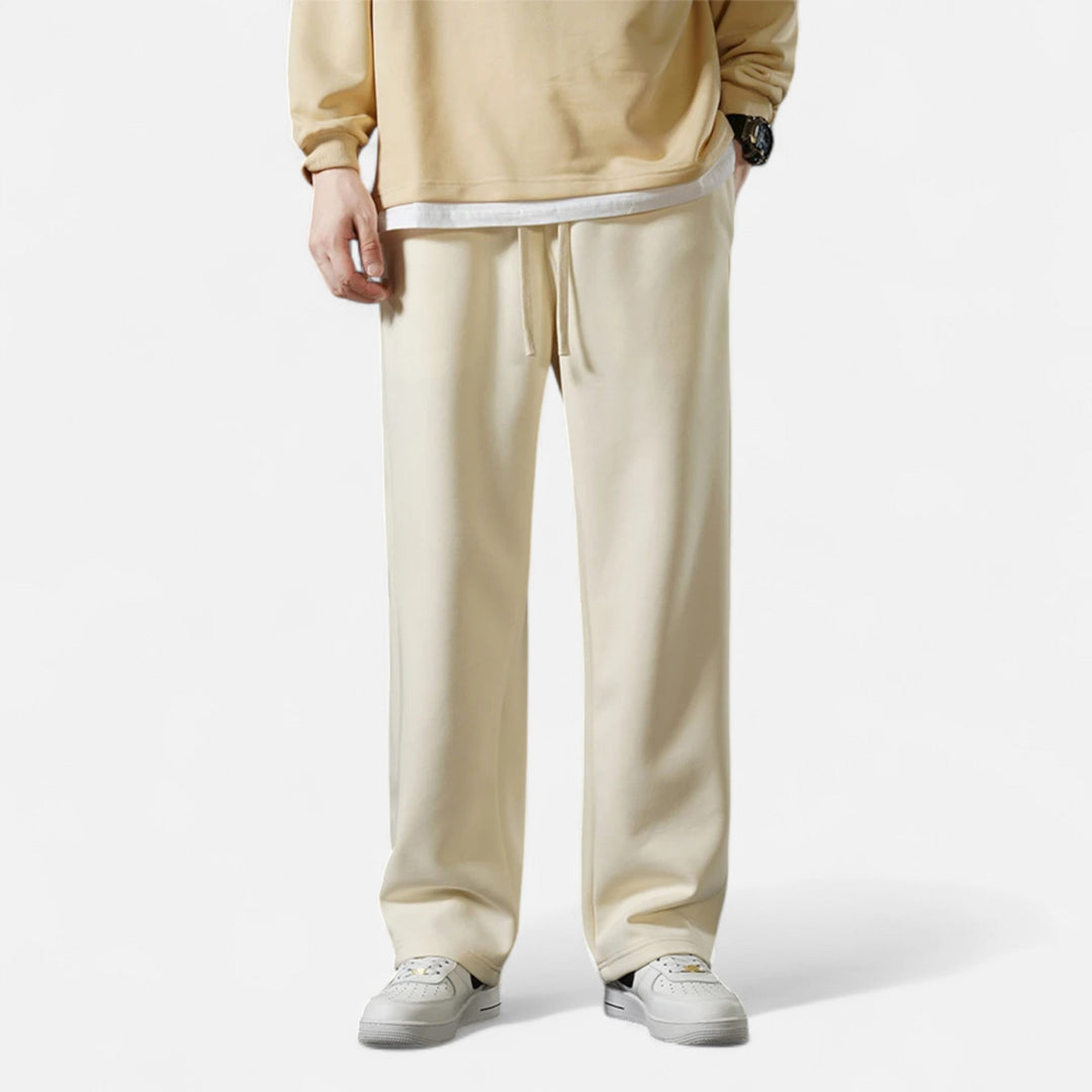 Charles Maison | Men’s Wide-Leg Cotton Jogger Pants