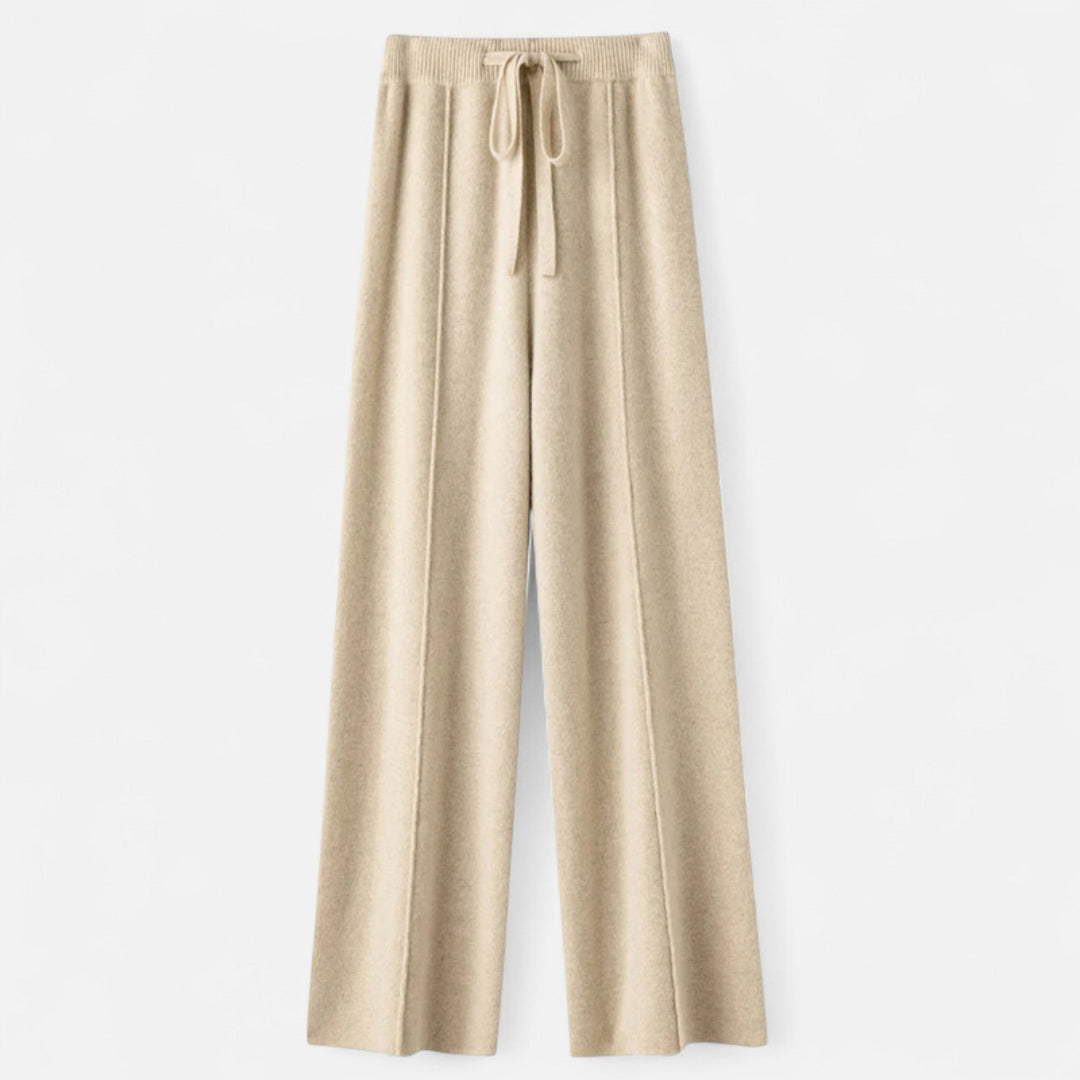 Charles Maison | Women’s Pure Wool Wide-Leg Knit Trousers