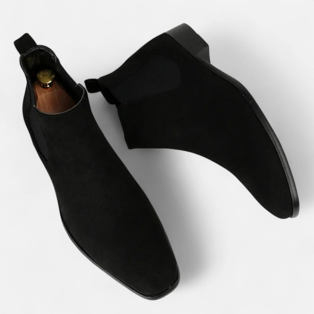 Charles Maison | Men’s Suede Square-Toe Chelsea Boots