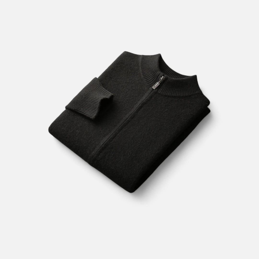 Charles Maison | Men’s Merino Wool Zip Sweater