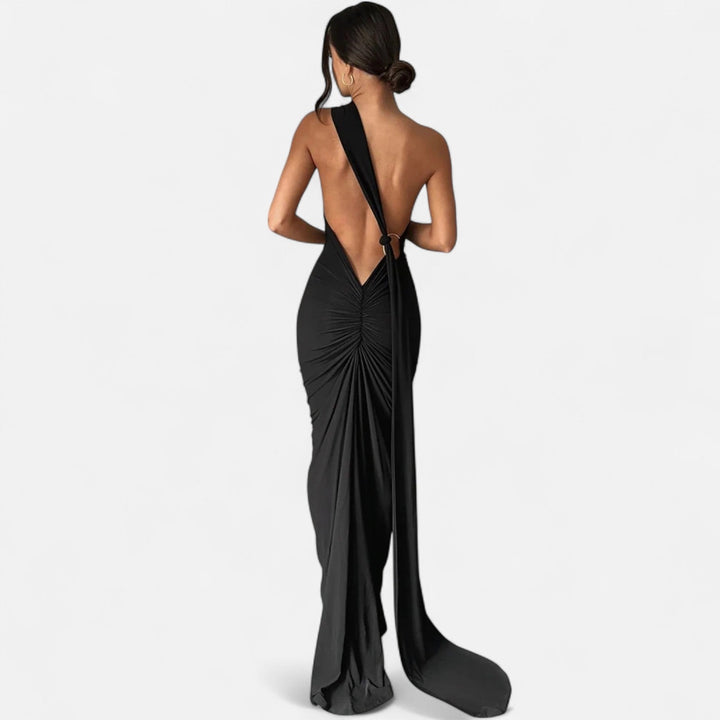 Charles Maison | Women’s Backless Scarf-Tie Evening Dress