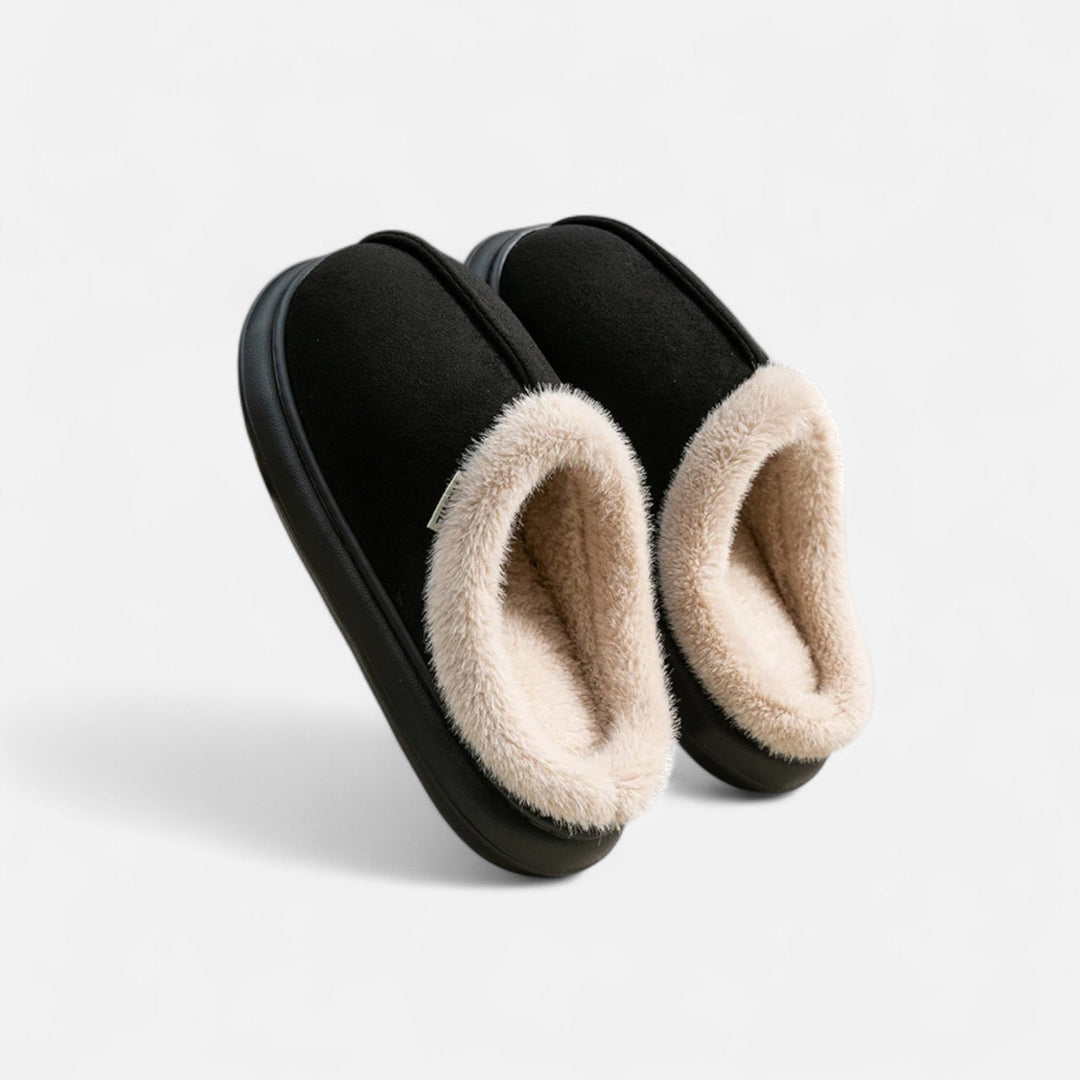 Charles Maison | Women’s Plush Cashmere-Touch Platform Slippers