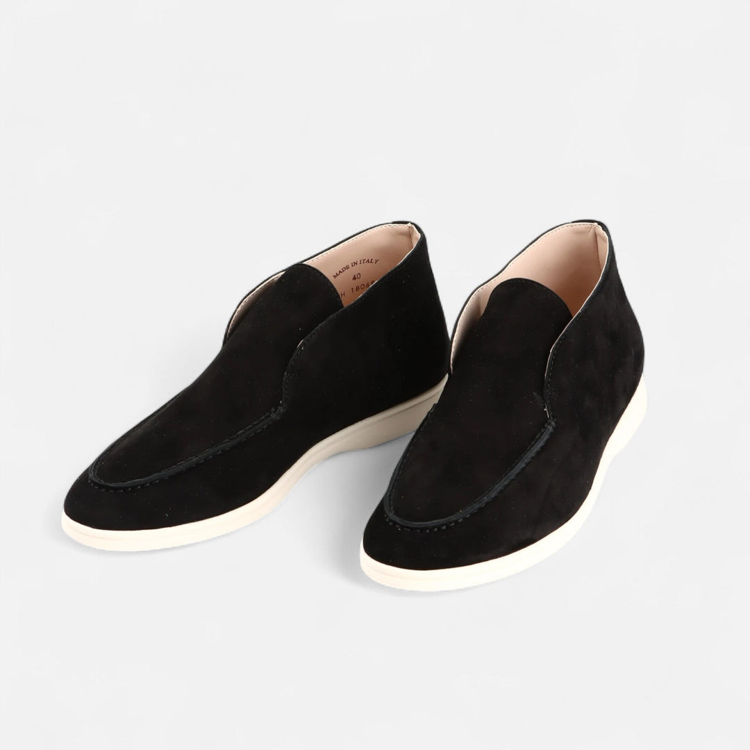Charles Maison | Men’s Suede Mule Loafers in Heritage Camel