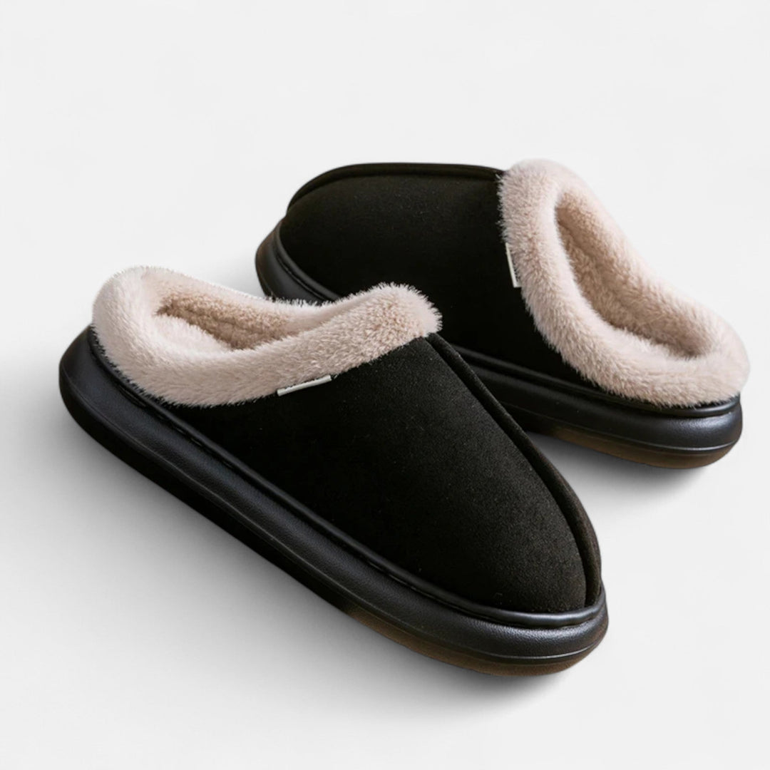 Charles Maison | Women’s Plush Cashmere-Touch Platform Slippers