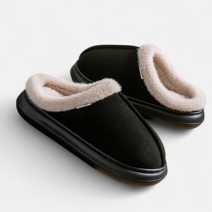 Charles Maison | Women’s Plush Cashmere-Touch Platform Slippers