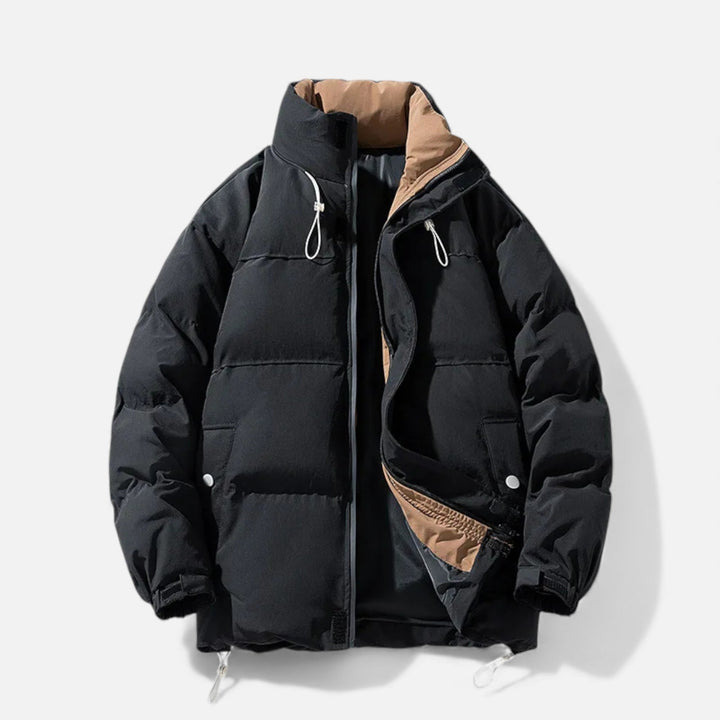 Charles Maison | Men’s Oversized Windproof Jacket with Stand Collar