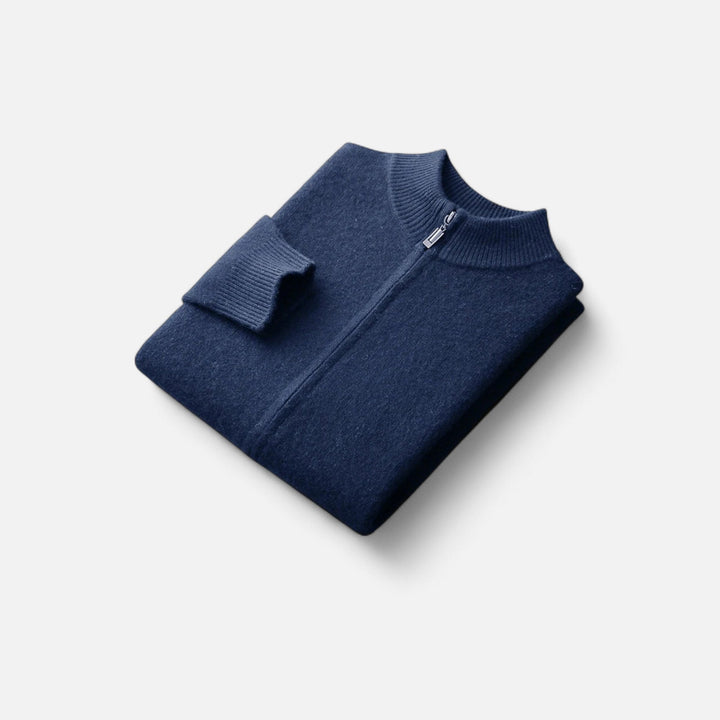 Charles Maison | Men’s Merino Wool Zip Sweater