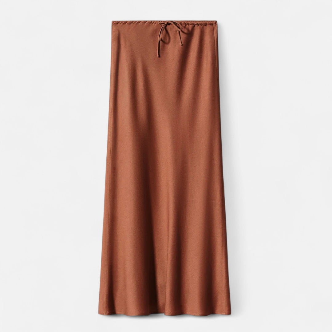 Charles Maison | Women's Elegant High-Waist Satin Skirt