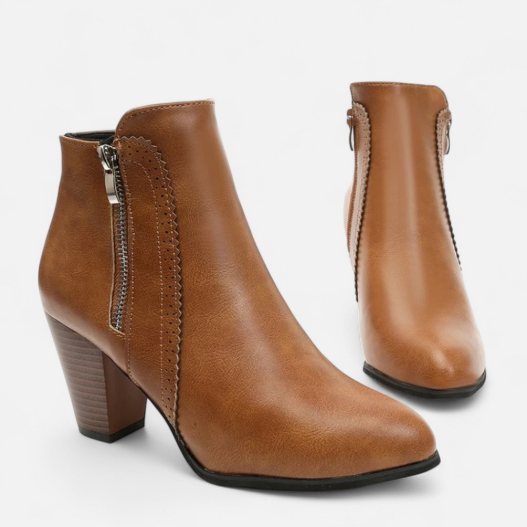 Charles Maison | Women’s Retro Zip-Heel Boots