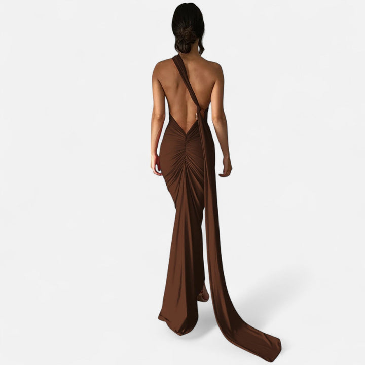 Charles Maison | Women’s Backless Scarf-Tie Evening Dress