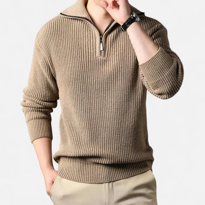 Charles Maison | Men’s Wool-Blend Half-Zip Sweater