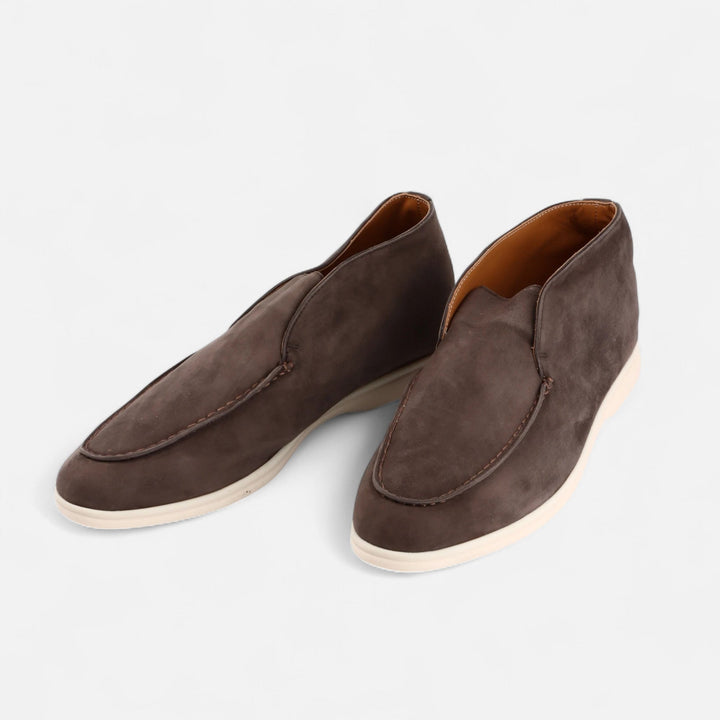 Charles Maison | Men’s Suede Mule Loafers in Heritage Camel