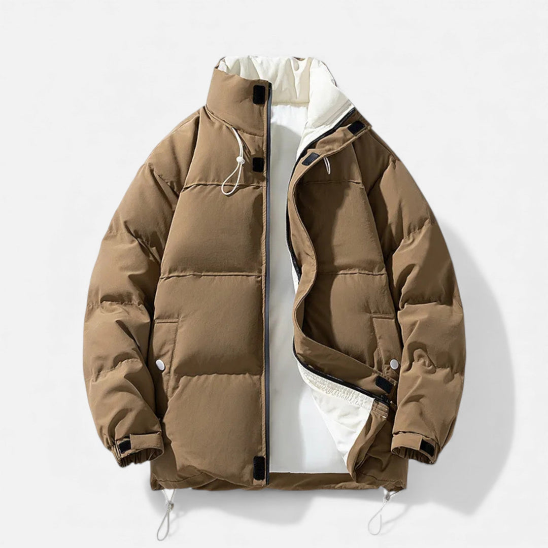 Charles Maison | Men’s Oversized Windproof Jacket with Stand Collar