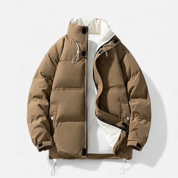 Charles Maison | Men’s Oversized Windproof Jacket with Stand Collar