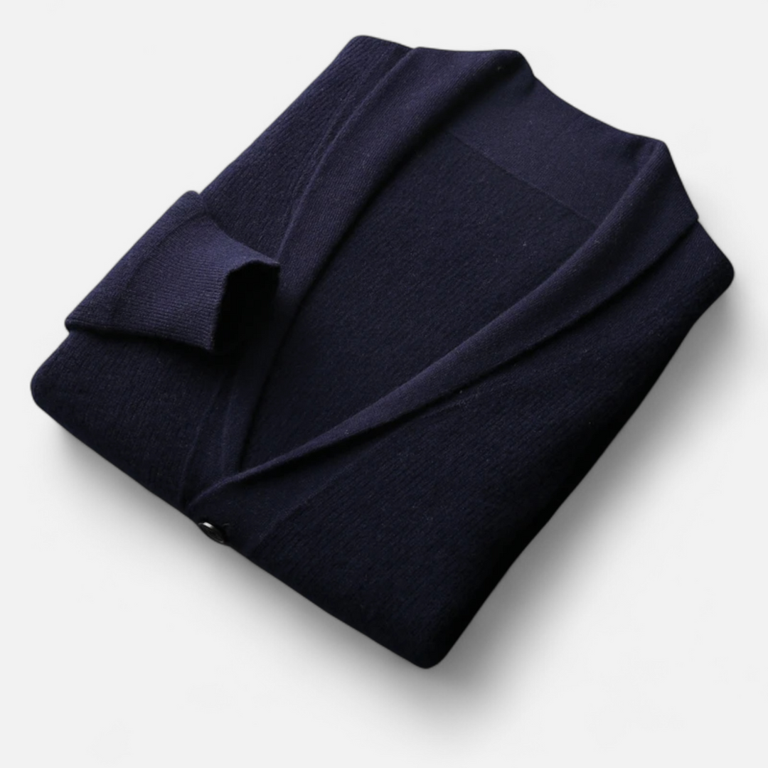 Charles Maison | Men’s Merino Wool Suit-Collar Cardigan