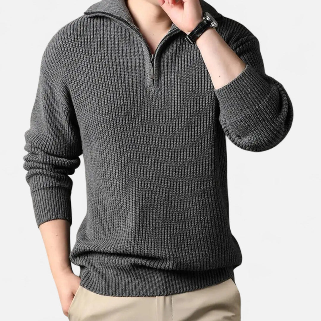 Charles Maison | Men’s Wool-Blend Half-Zip Sweater