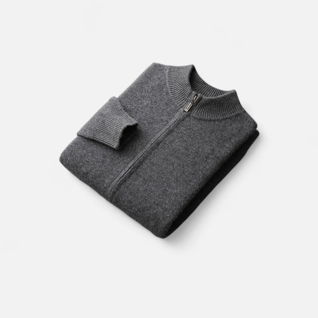 Charles Maison | Men’s Merino Wool Zip Sweater