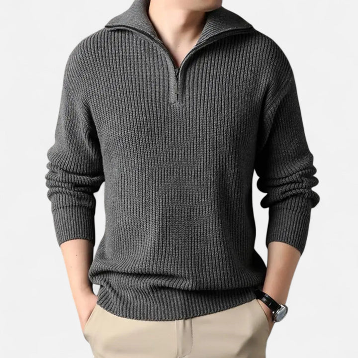 Charles Maison | Men’s Wool-Blend Half-Zip Sweater