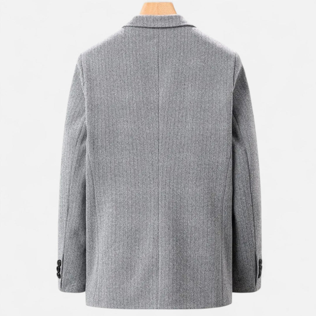 Charles Maison | Men’s Wool Blend Jacket – Business Lapel Elegance