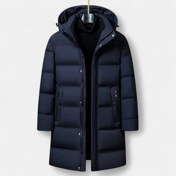 Charles Maison | Men’s Premium Winter Down Parka – Hooded Insulated Elegance