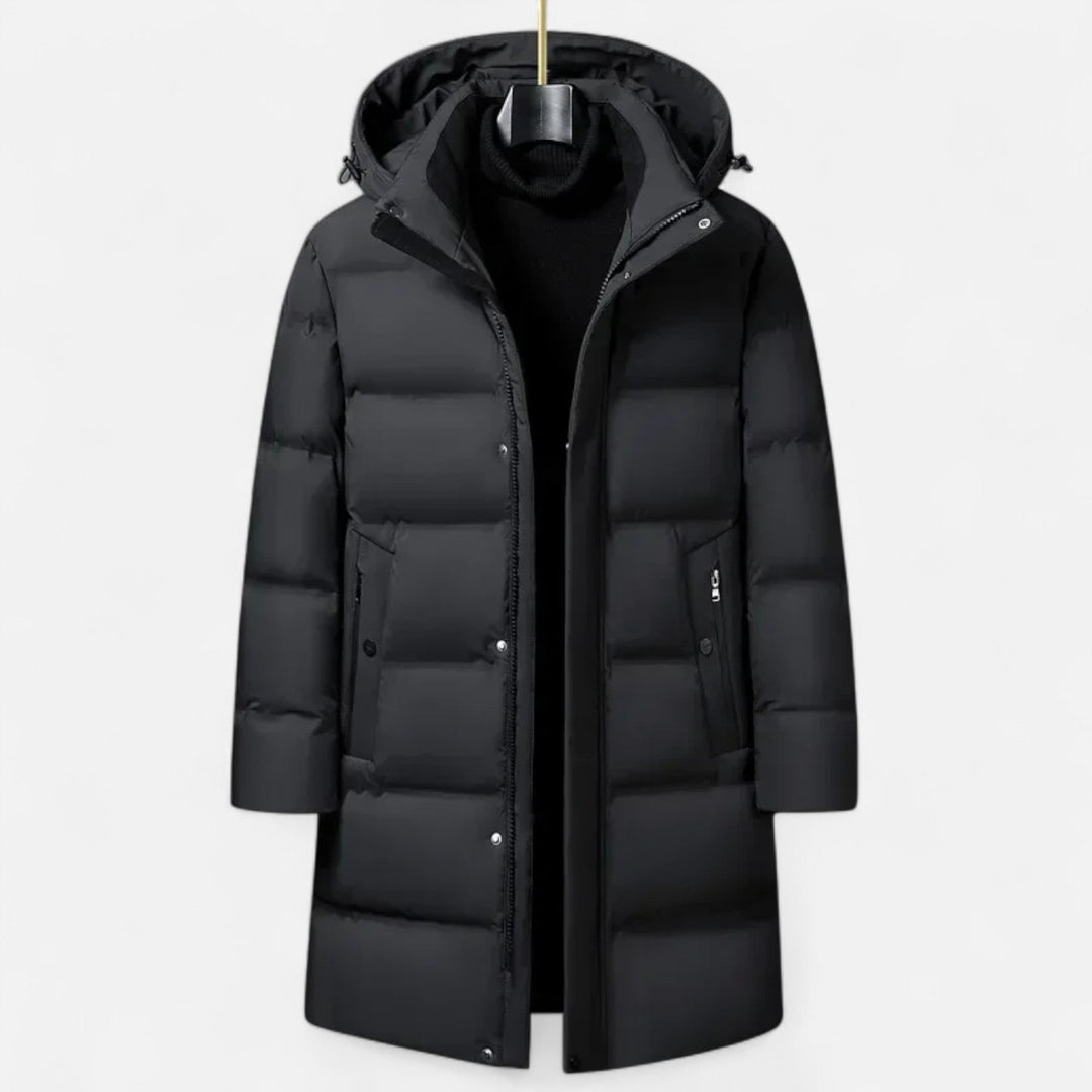 Charles Maison | Men’s Premium Winter Down Parka – Hooded Insulated Elegance