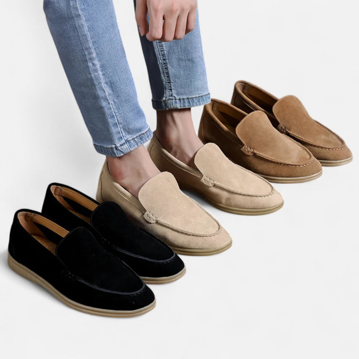 Charles Maison | Men’s Suede Loafers | Classic Slip-On Elegance