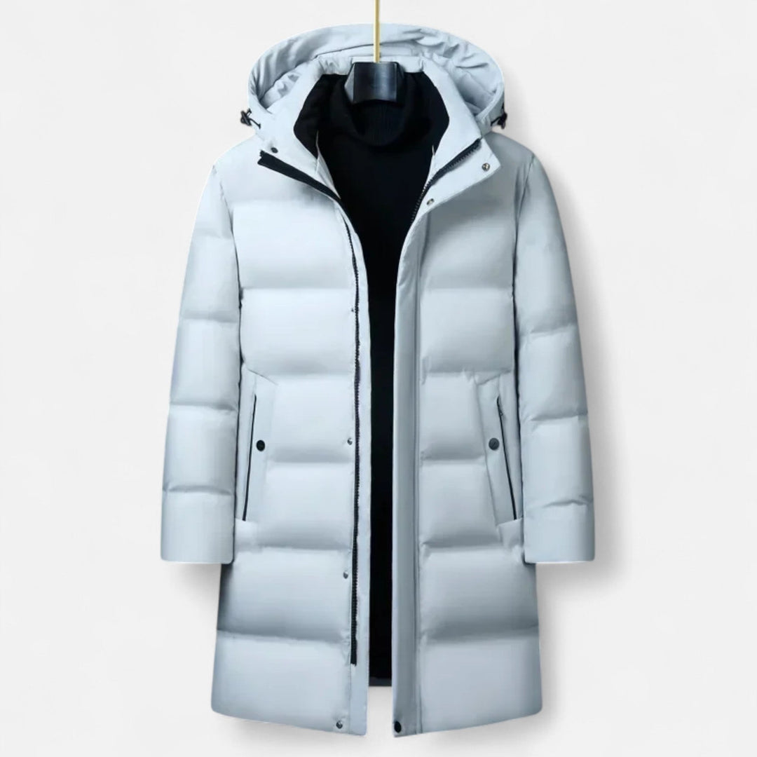 Charles Maison | Men’s Premium Winter Down Parka – Hooded Insulated Elegance