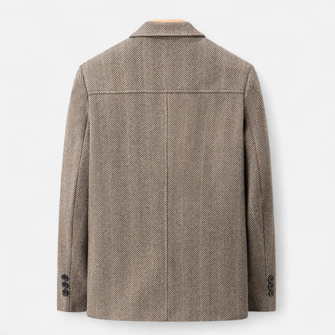 Charles Maison | Men’s Wool Blend Jacket – Business Lapel Elegance
